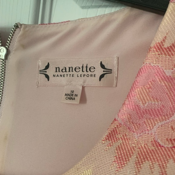 2 for $22 || Nanette Lepore Pink Floral Jacquard Dress sz 10 🌸 - Picture 7 of 16